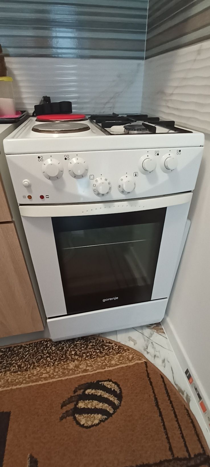 Печка за готвене,фурна, ток котлони и газ+бутилка Горения Gorenje