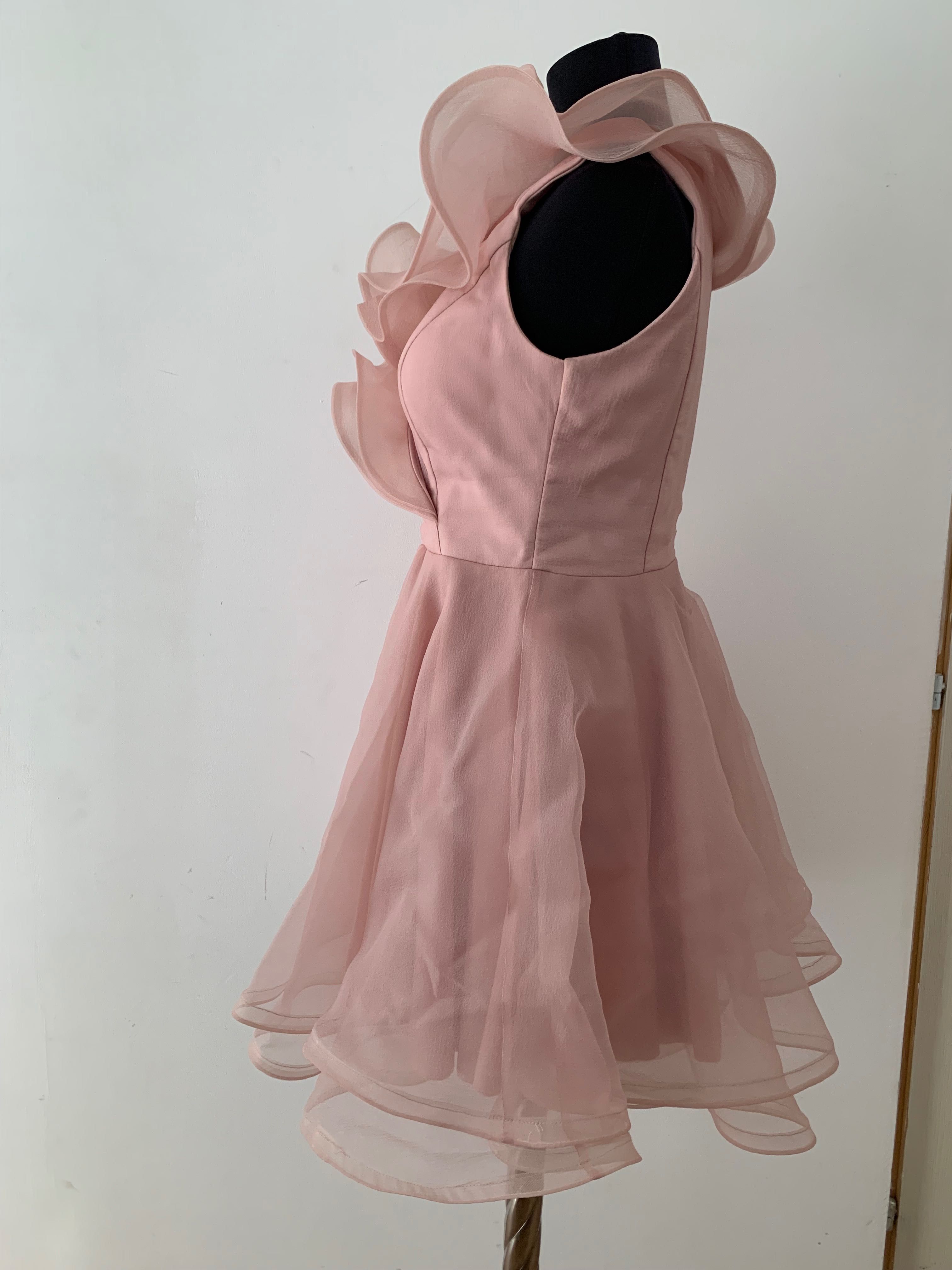 Официална рокля - цвят пепел от рози