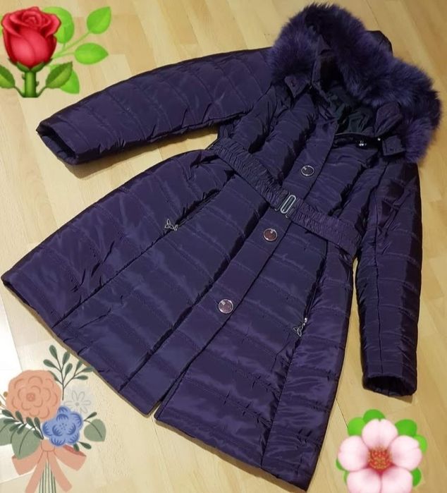Haina dama sezonul rece, material textil impermeabil,glugă blanita nat