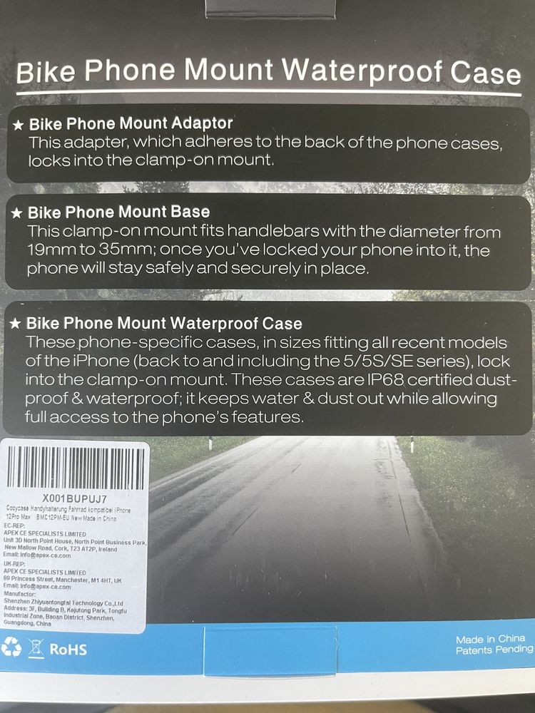 Suport bicicleta/moto Iphone 12 Pro Max, nou