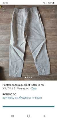 Pantaloni din in ZARA