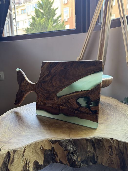 Фруктиера и Дъска за рязане - дърво и епоксидна смола