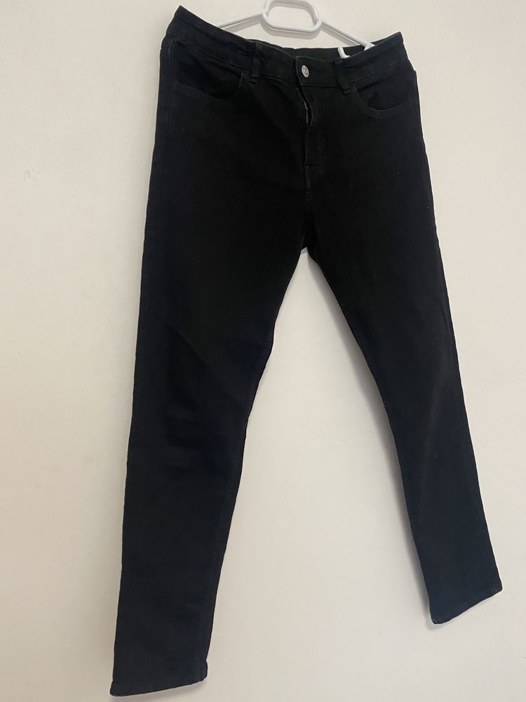 Pantalon negru -skinny feat-Denim-