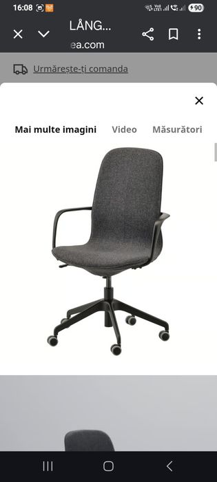 Vând scaun cu brațe  conferințe nou nouț,  marca Ikea Langfjall Gunnar