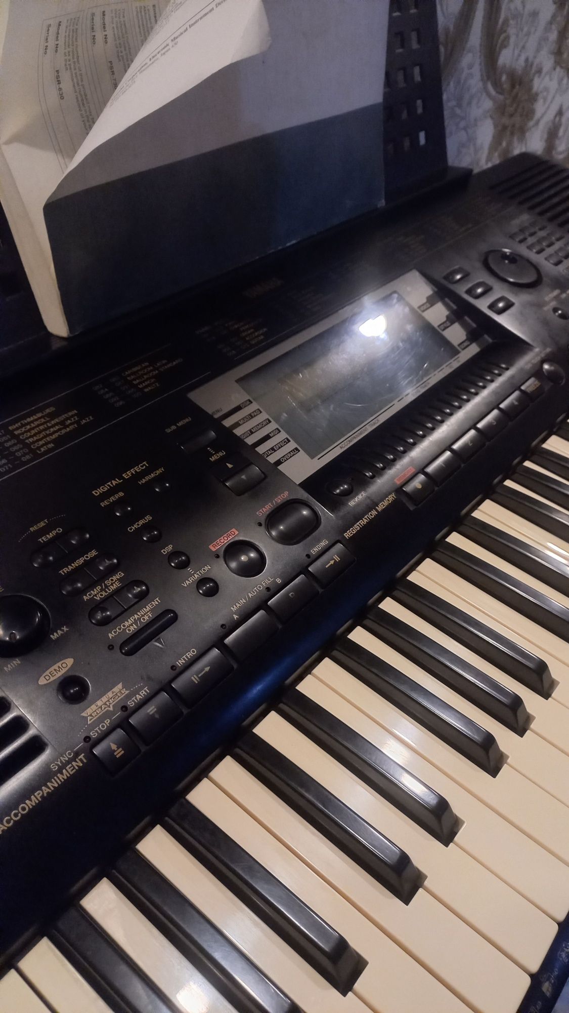 yamaha PSR 630 xamma joyi ishlaydi