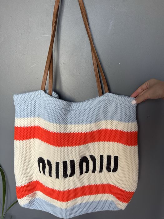 Плетена чанта miu miu