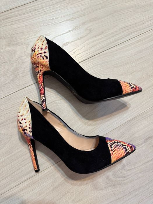 Pantofi dama, Sergio Todzi, culoare roz,negru, Nr 38