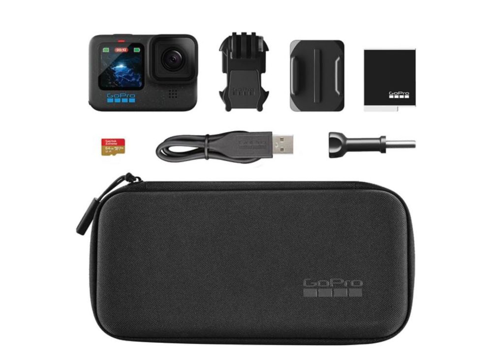 GoPro Hero12 Black 5.3K60 + Card MicroSD (Negru)