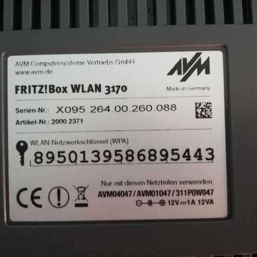Router Wireless AVM FRITZ BOX 3170