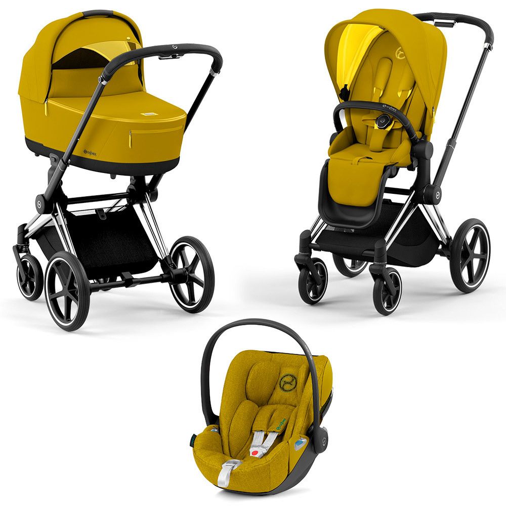 Количка с 3 коша Cybex Priam Mustard Yellow