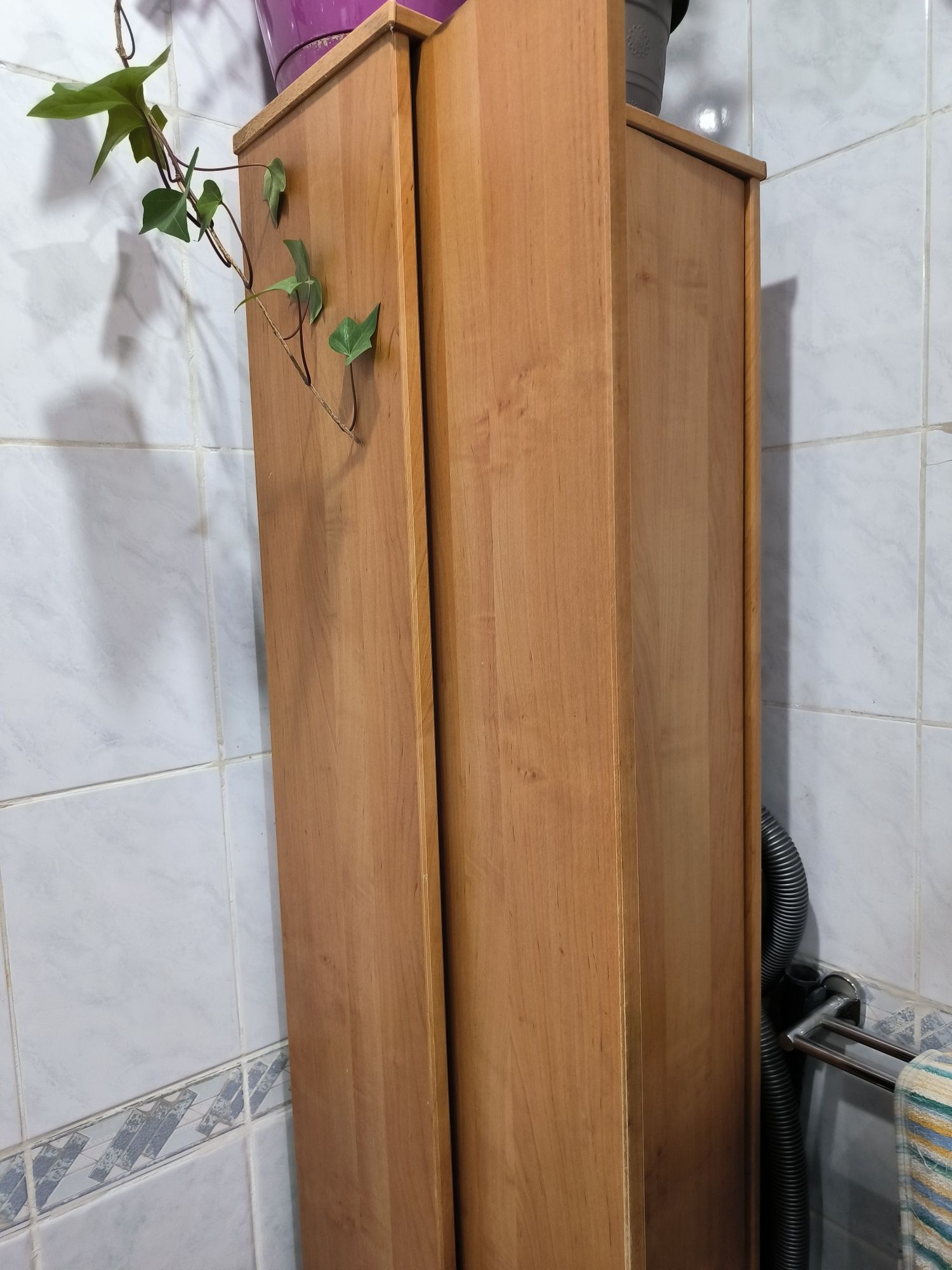 Компактный шкаф-пенал в ванную