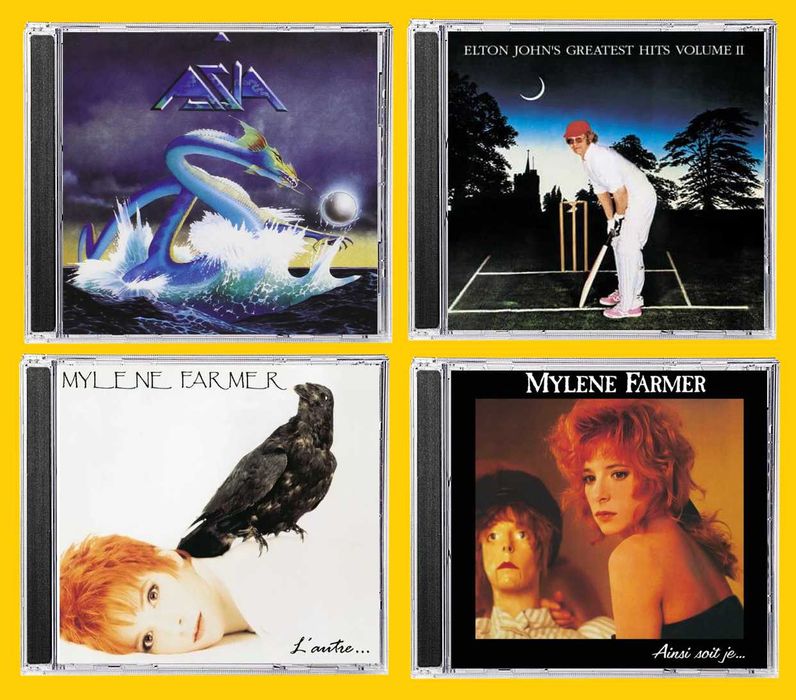 CD, диски: INXS,  ASIA, Franklin, Brightman, Pink Floyd, Mylène Farmer