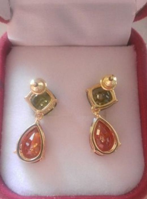 cercei placati cu aur galben