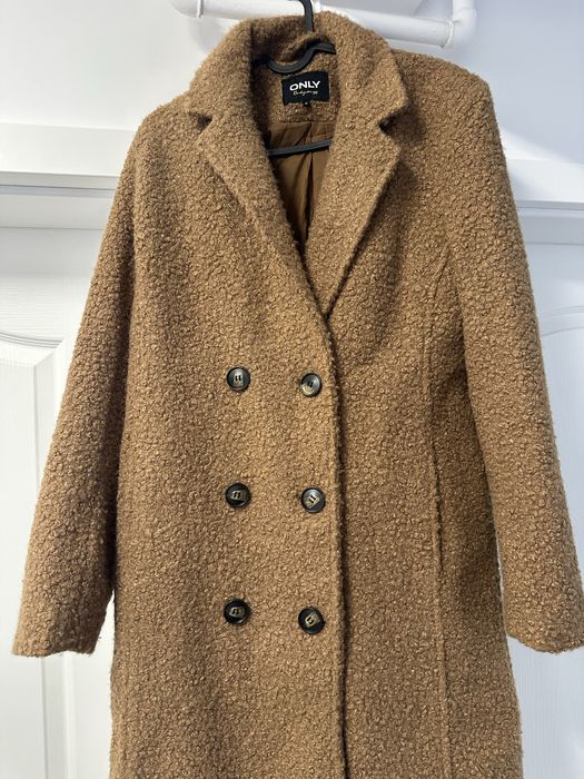 Palton damă ONLY, lung, maro, mărimea M