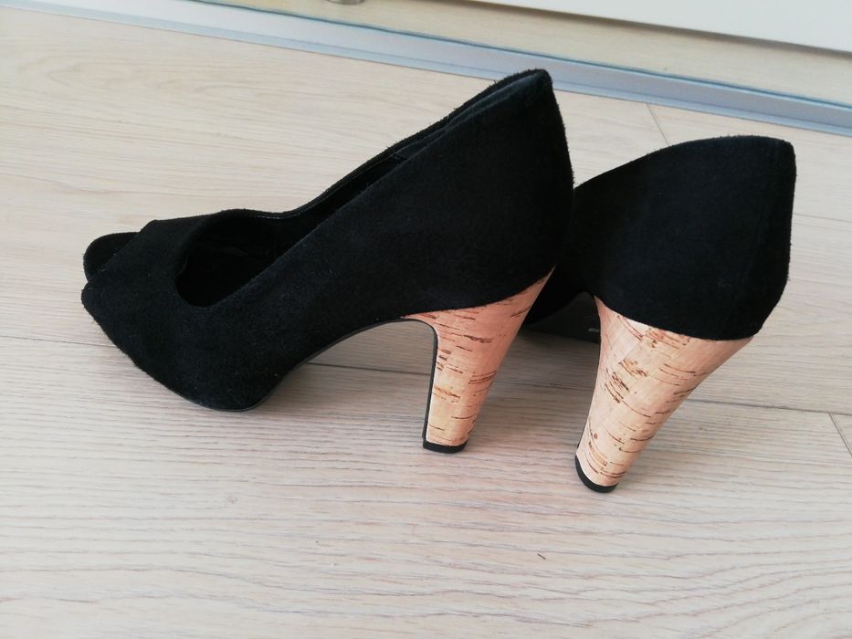 EDEN Pantofi dama platforma numar 36 piele catifea toc 10cm Curier OLX