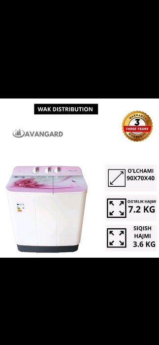 Avangard yarim avtomat kir yuvadigan mashina Ishlatilgan Dostavka yoʻq