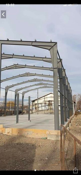 Vand hala pe structura metalica 10x24x4 invelita cu panouri sandwich