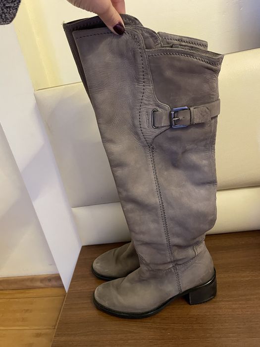 Cizme gri lungi marimea 35