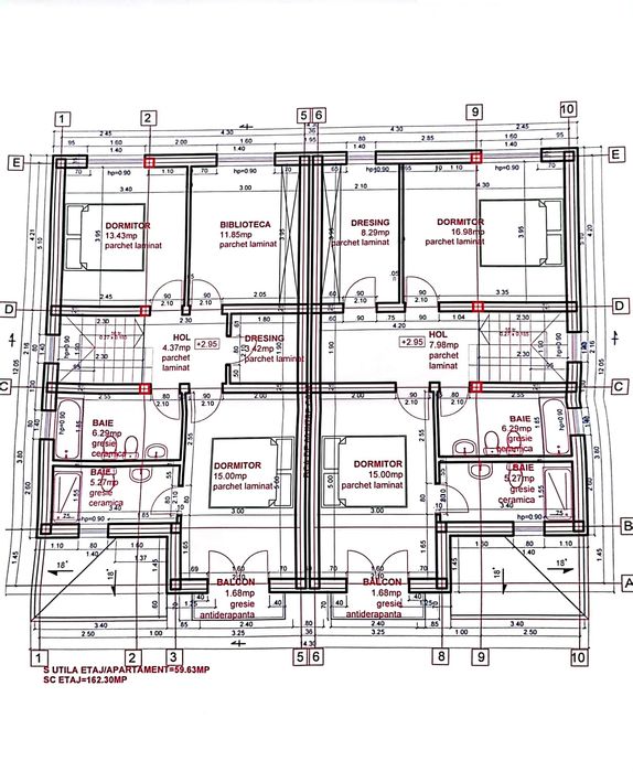 Duplex de vânzare ap.1 la 129.000 sau 2 la 168.000 euro