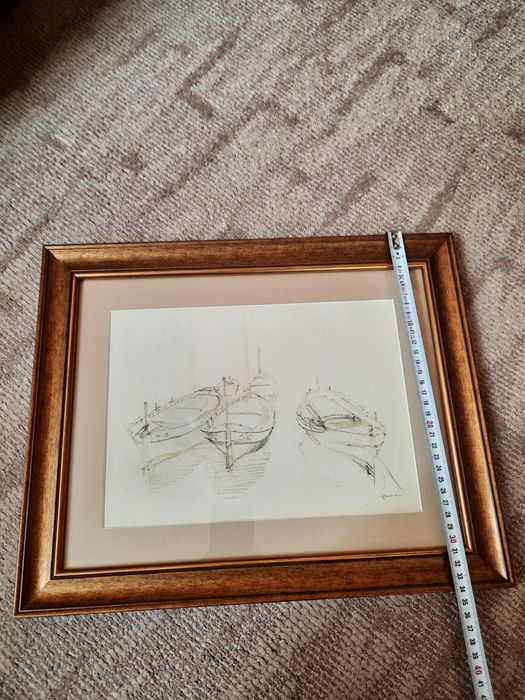 Grafică ( bărci în port)