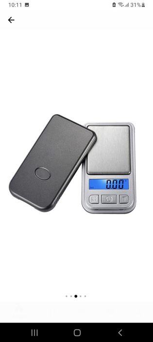 Mini cantar digital de buzunar, 0.1g-500g, TARA, ecran LCD iluminat LE