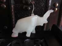 cadou rar feng shui Elefant Alb onyx  Germania, miniatura,handmade