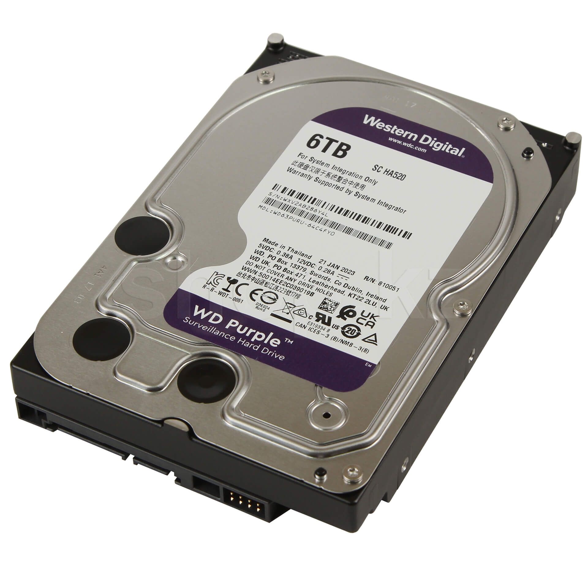 Жесткий диск HDD 6 TB Western Digital (WD63PURU), 3.5", 256 MB, SATA I