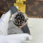 Rolex Daytona розово/златна  4130 / гума