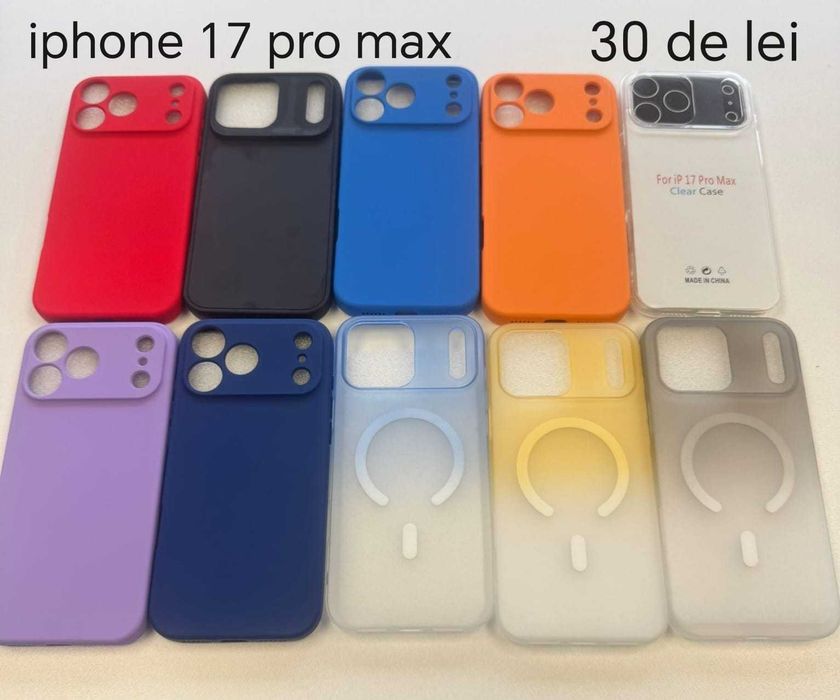 Huse, Folii, Cabluri iPhone 17 Pro Max - Montaj gratuit folie