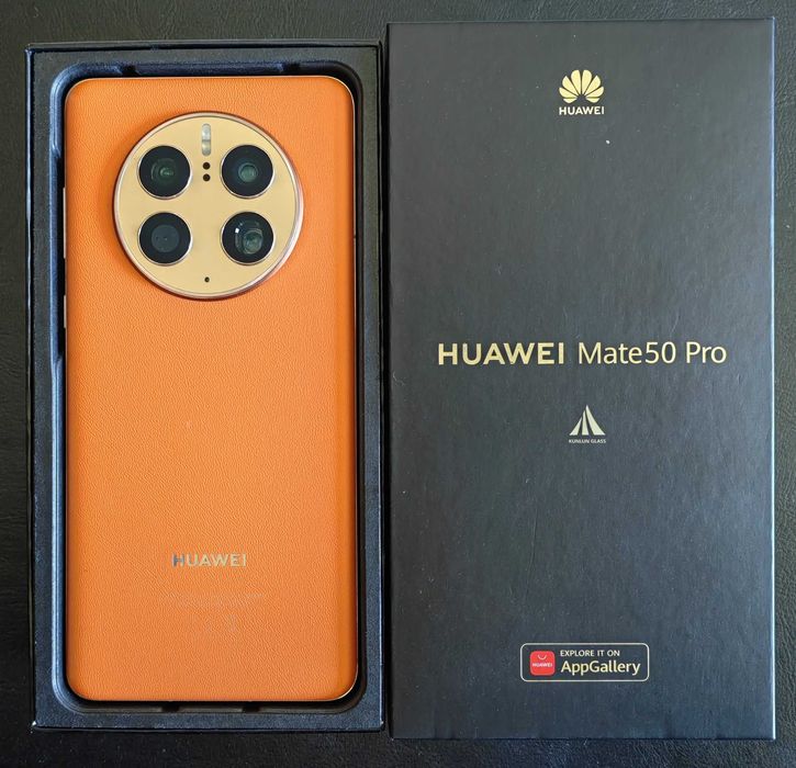 НОВ * Huawei Mate 50 Pro 8GB 512GB Orange * Гаранция * Kупен 12.06.23