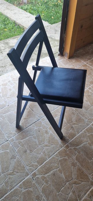 Masa pliabila lemn cu 6 scaune lemn