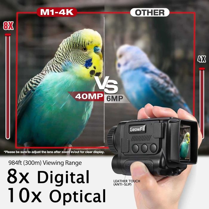 Монокуляр за нощно виждане 4K GeowFiiTech с дисплей