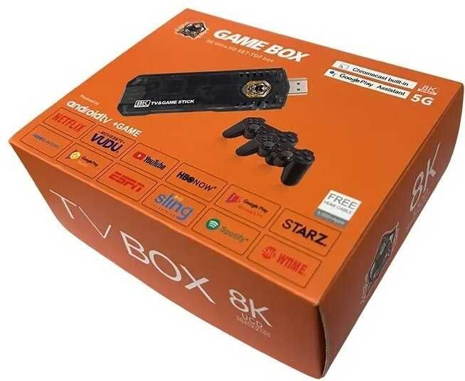 Игровая приставка Game Stick Box + Android TV (Доставка по Казахстану)