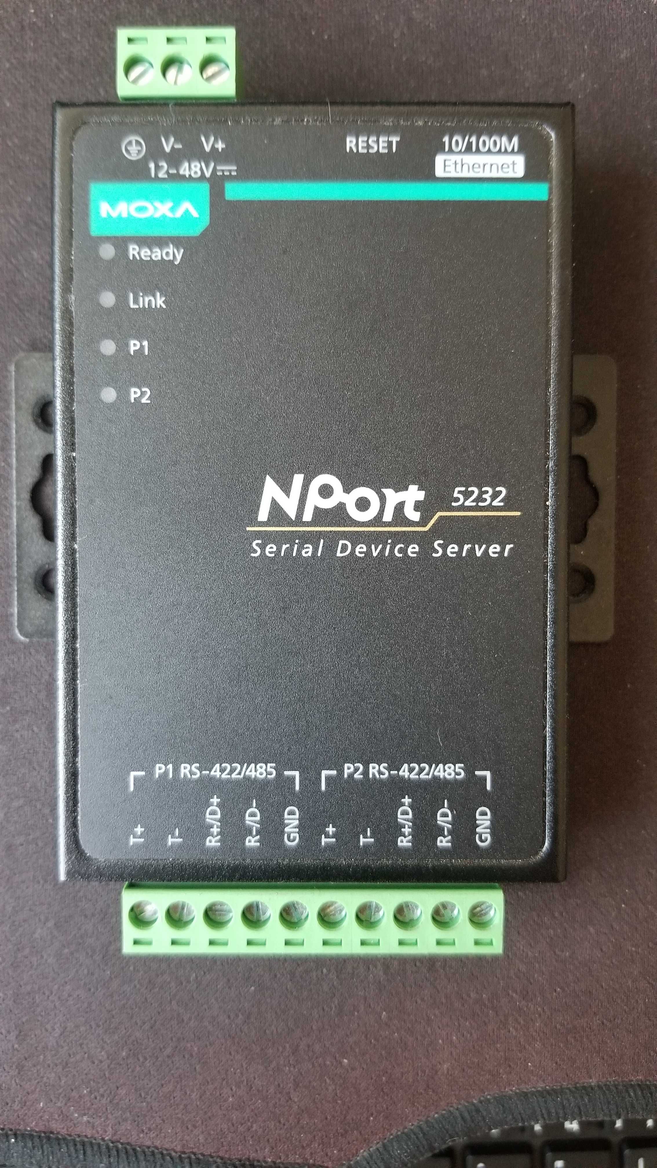 MOXA NPort 5232 2 port RS-422/485 device server, 10/100M Ethernet,