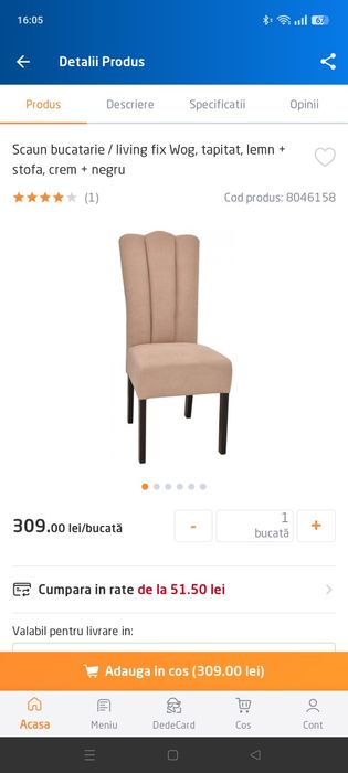 Masă+4 scaune! Stare bună! Achizitionate din dedeman! Întreținute!