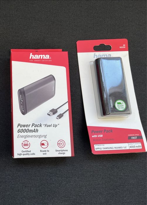 Baterie Externa HAMA Fast Charging 6000mAh 4000 mAh Noua Sigilata