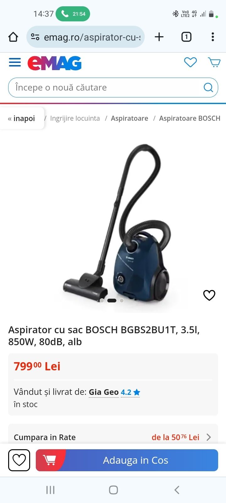 Aspirator Bosch f puternic 1300w