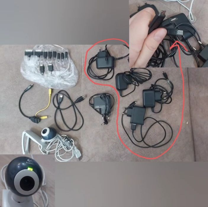 Зарядные устройства кабели камера переходники