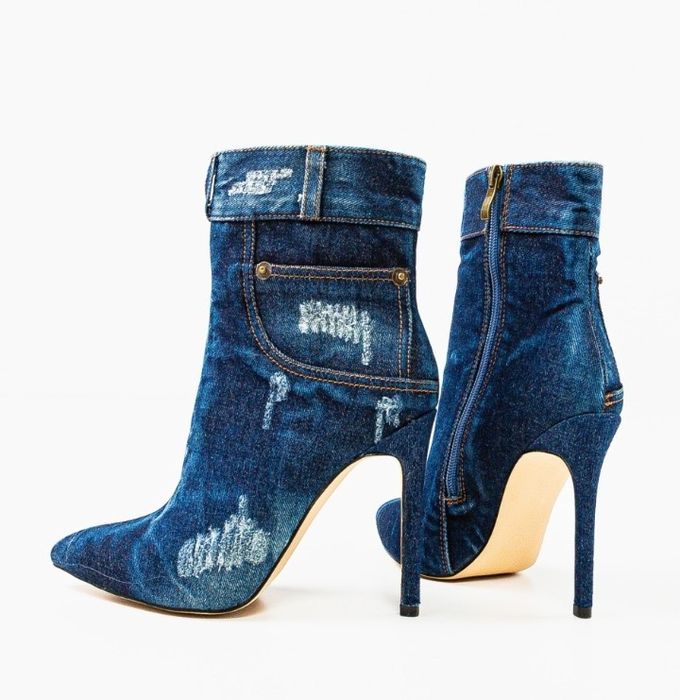 Botine elegante jeans,super model, noi,cutie