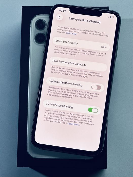 iPhone 11 ProMax бял 256GB 92% battery