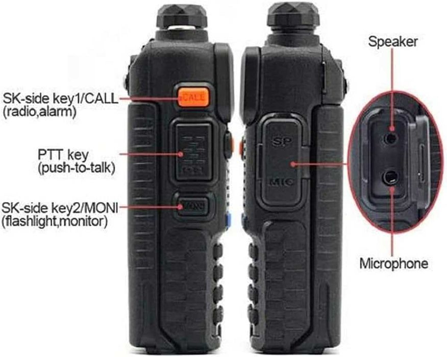 Statie radio portabila Baofeng UV-5R, putere emisie 8W,negru,sigilat