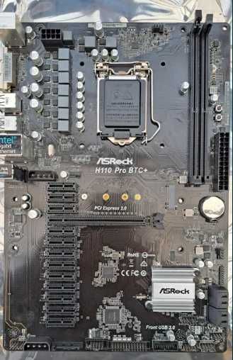 Материнская  плата Asrock h110 pro btc+ Материнка