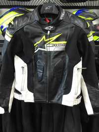 Кожено  мото яке за мотор ALPINESTARS FUGI 48 S-M,всички протектори