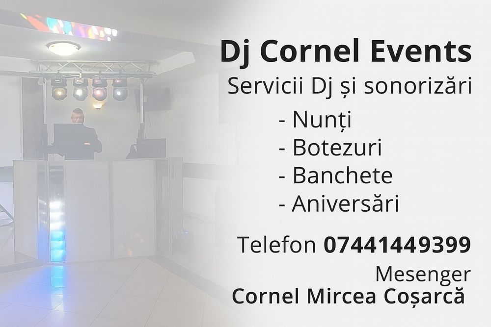 Dj Cornel Events Satu Mare Nunți Botezuri  Logodne