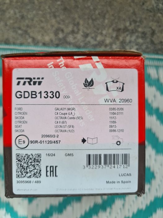 Vând plăcuțe frână spate COTEC TRW-GDB1330