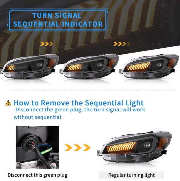 Динамични LED MATRIX  фарове Subaru Impreza WRX 2015-2021