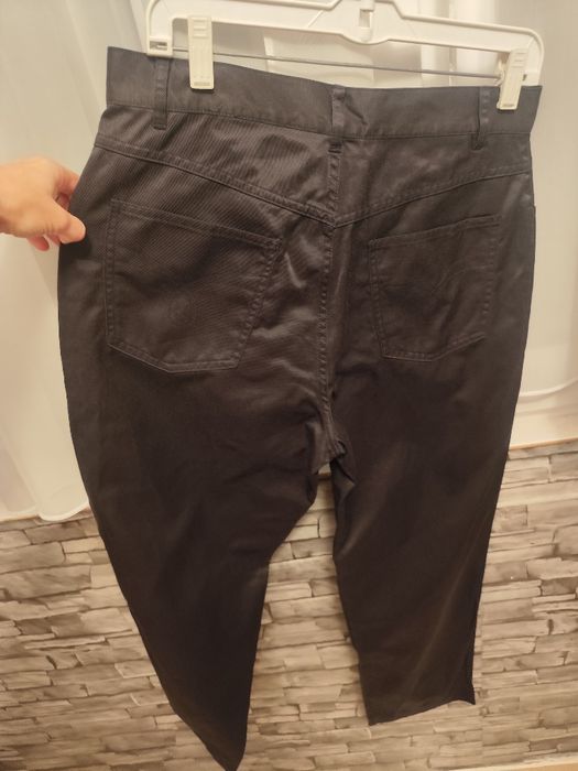 Pantaloni doc - negru lucios - mărime 30/32 - talie 78 cm