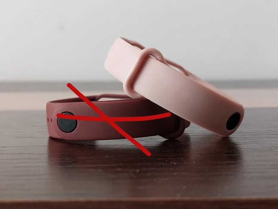 Curea silicon roz pudra (nude) pentru Xiaomi Mi Band 3 4