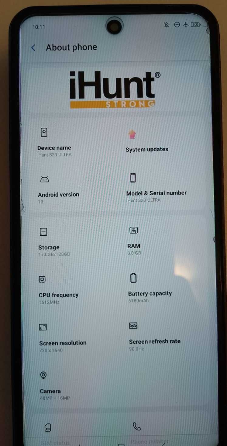 Ihunt S23 Utra - 6.8 inch, 8 GB RAM, 48 MP, 618- mAh, Android 13