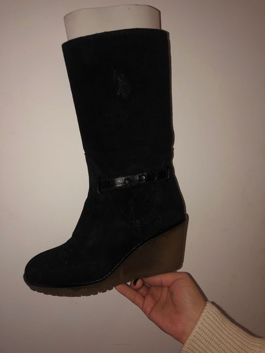 Cizme U.S. Polo BELLA cu platforma negre.